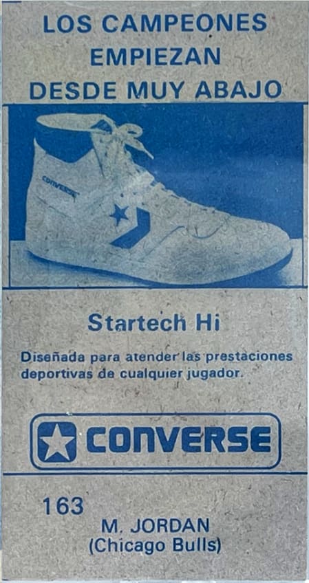 Michael Jordan Merchante 163 Converse Back 1986 1987